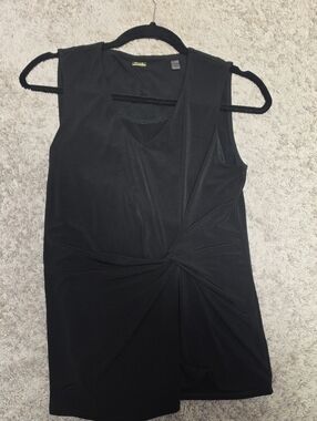 Tahari Black Twist-Front Mini Dress